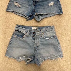 Madewell Size 23 Curvy Relaxed Denim Shorts (LOT OF 2)